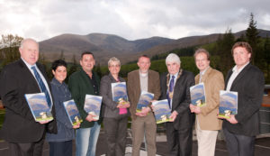 Pictured from left to right above are: Desmond Patterson, Down District Council; Caro-Lynne Ferris, Heritage Council; William Clarke, Down District Council, Margaret Ritchie, MP South Down; Sam Moore IT Sligo; Dermot Curran, Chairman Down District Council; Mike King, Curator Down County Museum; Martin Carey, CEO, Mourne Heritage Trust.