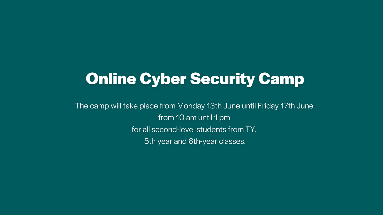 Online Cyber Security Camp