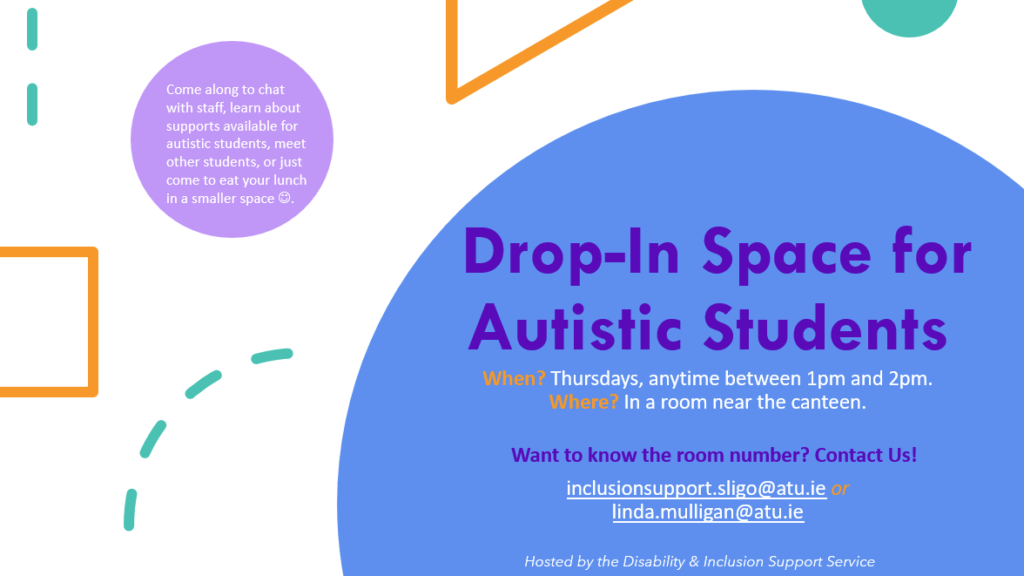 Drop in space for autistic students